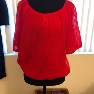PerSeption Concept Red Peasant Tunic Top